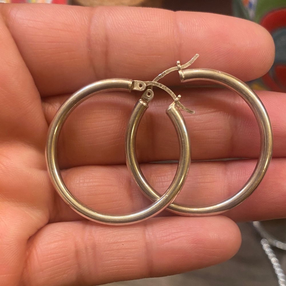 Elegant Silver Hoop Earrings
